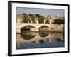View of Vittorio Emanuele II Bridge, with St. Peters Dome, Rome, Lazio, Italy, Europe-Olivieri Oliviero-Framed Photographic Print
