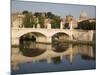 View of Vittorio Emanuele II Bridge, with St. Peters Dome, Rome, Lazio, Italy, Europe-Olivieri Oliviero-Mounted Photographic Print