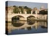 View of Vittorio Emanuele II Bridge, with St. Peters Dome, Rome, Lazio, Italy, Europe-Olivieri Oliviero-Stretched Canvas