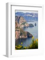 View of Volcano Island from Quattrocchi, Lipari Island, Sicily, Italy-Peter Adams-Framed Photographic Print