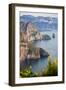 View of Volcano Island from Quattrocchi, Lipari Island, Sicily, Italy-Peter Adams-Framed Photographic Print