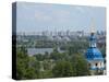 View of Vydubychi Monastery, Looking over Dnipro River, Kiev, Ukraine-Graham Lawrence-Stretched Canvas