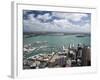 View of Waitemata Harbor from Skytower, Auckland, North Island, New Zealand-David Wall-Framed Photographic Print