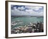 View of Waitemata Harbor from Skytower, Auckland, North Island, New Zealand-David Wall-Framed Photographic Print