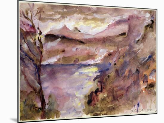 View of Walchen Lake, 1919-Lovis Corinth-Mounted Giclee Print