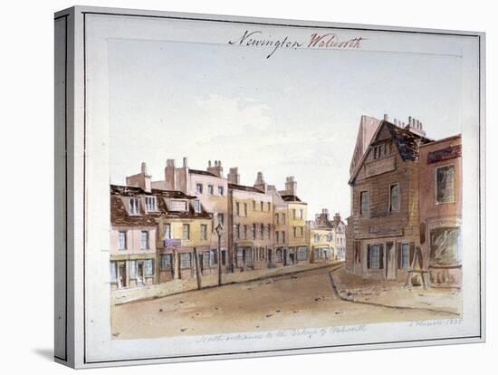 View of Walworth Village, Southwark, from the North Entrance, London, 1825-John Hassell-Stretched Canvas