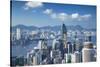 View of Wan Chai and Kowloon, Hong Kong-Ian Trower-Stretched Canvas