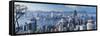 View of Wan Chai and Kowloon, Hong Kong-Ian Trower-Framed Stretched Canvas