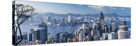 View of Wan Chai and Kowloon, Hong Kong-Ian Trower-Stretched Canvas