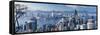 View of Wan Chai and Kowloon, Hong Kong-Ian Trower-Framed Stretched Canvas