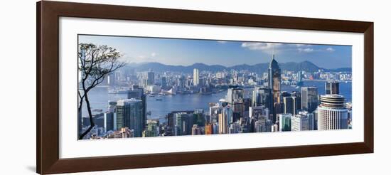 View of Wan Chai and Kowloon, Hong Kong-Ian Trower-Framed Photographic Print