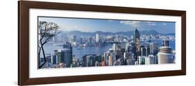 View of Wan Chai and Kowloon, Hong Kong-Ian Trower-Framed Photographic Print