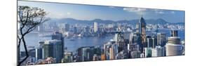 View of Wan Chai and Kowloon, Hong Kong-Ian Trower-Mounted Photographic Print