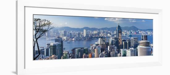 View of Wan Chai and Kowloon, Hong Kong-Ian Trower-Framed Photographic Print