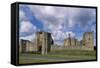 View of Warkworth Castle, Northumberland, England, 12th-15th Century-null-Framed Stretched Canvas