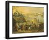 View of Warsaw with the Vistula River, Poland 19th Century-Claude Joseph Vernet-Framed Giclee Print