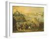 View of Warsaw with the Vistula River, Poland 19th Century-Claude Joseph Vernet-Framed Giclee Print