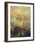 View of Warsaw with the Vistula River, Poland 19th Century-CL Hofmaister-Framed Giclee Print