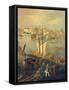 View of Warsaw with the Vistula River, Poland 19th Century-CL Hofmaister-Framed Stretched Canvas