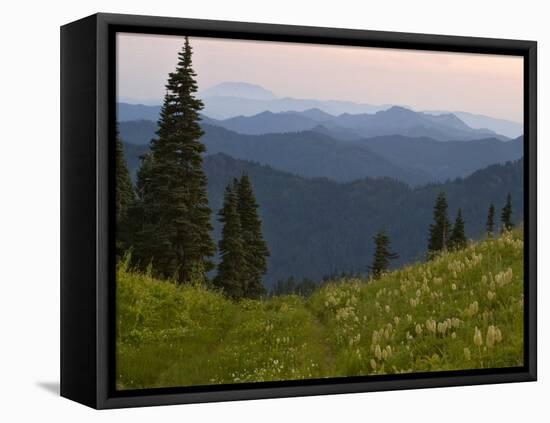 View of Washington Cascade Mountain Ranges, Washington State, USA-Janis Miglavs-Framed Stretched Canvas