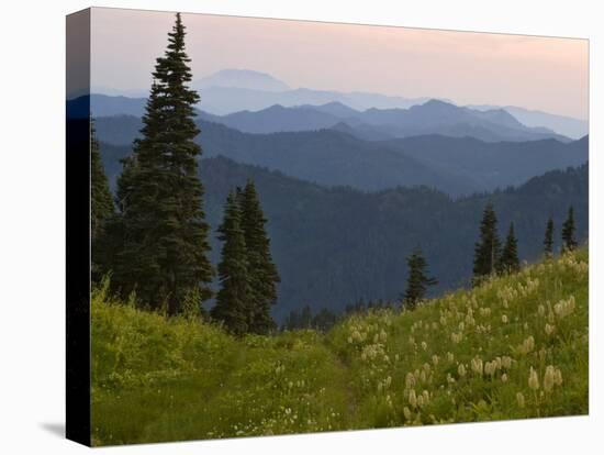 View of Washington Cascade Mountain Ranges, Washington State, USA-Janis Miglavs-Stretched Canvas