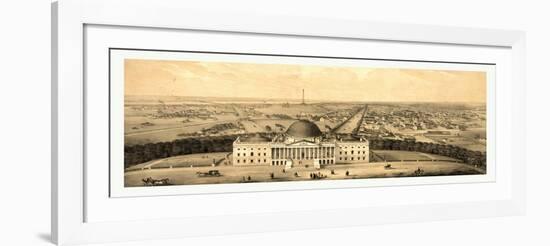 View of Washington, Circa 1850, USA, America-null-Framed Giclee Print