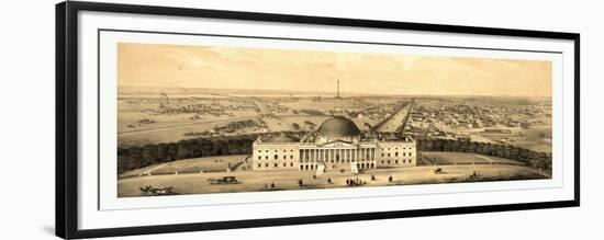 View of Washington, Circa 1850, USA, America-null-Framed Giclee Print