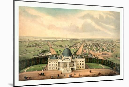 View of Washington, Circa 1850, USA, America-null-Mounted Giclee Print