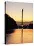 View of Washington Monument, Washington DC, USA-Walter Bibikow-Stretched Canvas