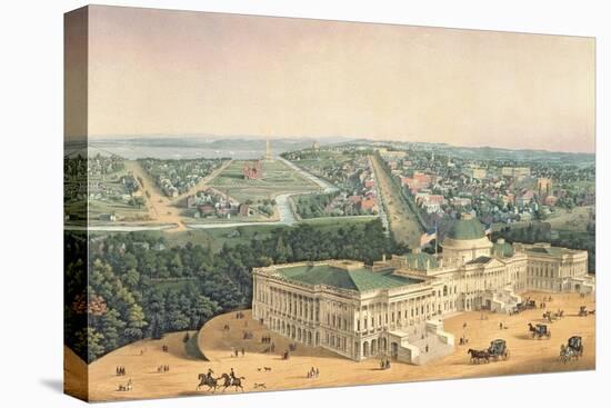 View of Washington, Pub. by E. Sachse & Co., 1852-null-Stretched Canvas