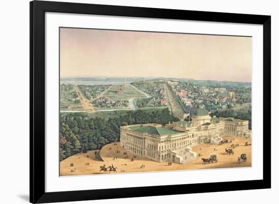 View of Washington, Pub. by E. Sachse & Co., 1852-null-Framed Premium Giclee Print