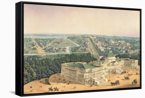 View of Washington, Pub. by E. Sachse & Co., 1852-null-Framed Stretched Canvas