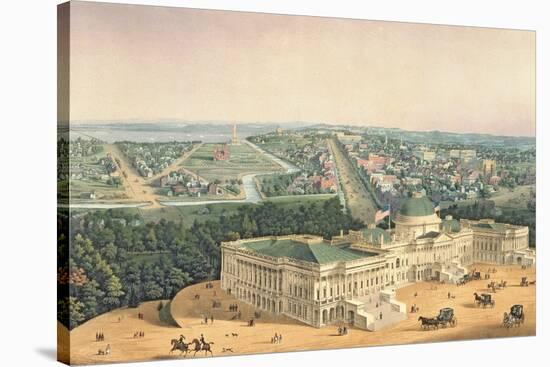 View of Washington, Pub. by E. Sachse & Co., 1852-null-Stretched Canvas