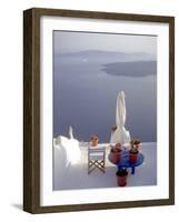 View of Water, Santorini, Greece-Connie Ricca-Framed Photographic Print