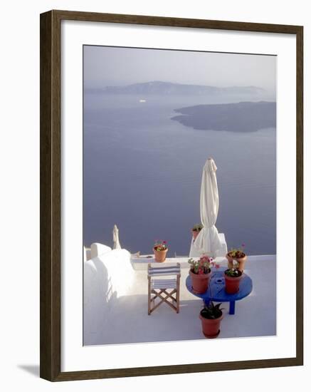 View of Water, Santorini, Greece-Connie Ricca-Framed Photographic Print