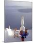 View of Water, Santorini, Greece-Connie Ricca-Mounted Photographic Print