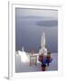 View of Water, Santorini, Greece-Connie Ricca-Framed Photographic Print