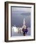 View of Water, Santorini, Greece-Connie Ricca-Framed Photographic Print