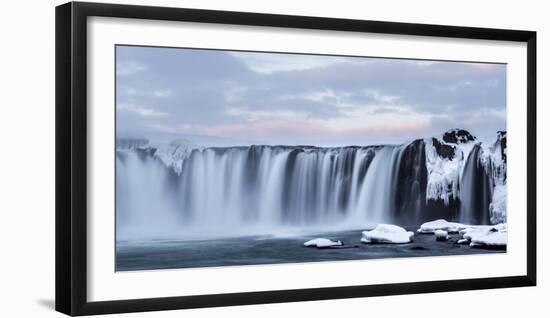 View of waterfall, Godafoss, Iceland.-Bill Young-Framed Photographic Print