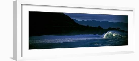 View of Waves in Waimea Bay, Oahu, Hawaii, Usa-null-Framed Photographic Print