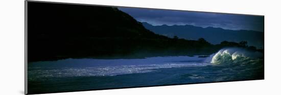 View of Waves in Waimea Bay, Oahu, Hawaii, Usa-null-Mounted Photographic Print