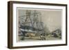 View of West India Docks from the South East, 1840-William Parrott-Framed Giclee Print