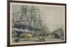 View of West India Docks from the South East, 1840-William Parrott-Framed Giclee Print