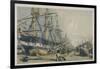 View of West India Docks from the South East, 1840-William Parrott-Framed Giclee Print