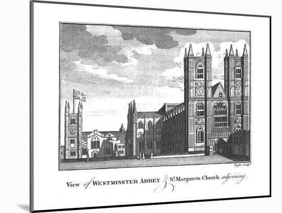 'View of Westminster Abbey & St.Margarets Church adjoining.', late 18th-early 19th century-Taylor-Mounted Giclee Print