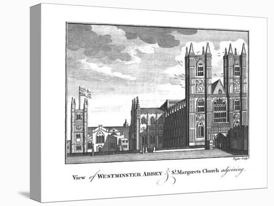'View of Westminster Abbey & St.Margarets Church adjoining.', late 18th-early 19th century-Taylor-Stretched Canvas