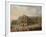 View of Westminster Abbey with Figures in the Foreground, English School, circa 1725-null-Framed Giclee Print