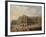 View of Westminster Abbey with Figures in the Foreground, English School, circa 1725-null-Framed Giclee Print