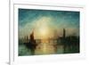 View of Westminster Bridge and the Houses of Parliament-James Francis Danby-Framed Giclee Print