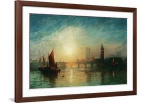 View of Westminster Bridge and the Houses of Parliament-James Francis Danby-Framed Giclee Print